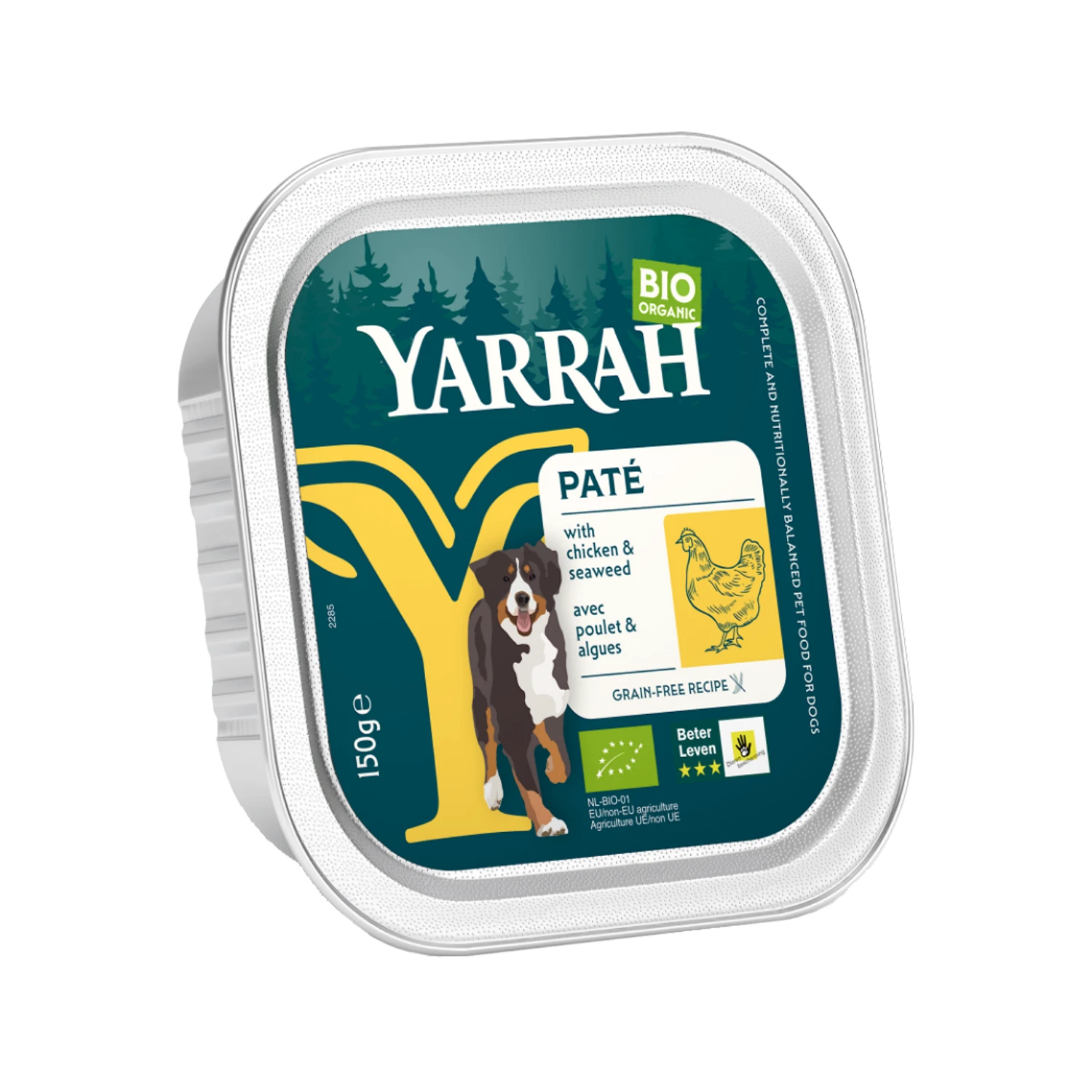 Yarrah Bio Paté Hundefutter - Schälchen - Huhn & Alge 1 Yarrah Bio Paté Hundefutter - Schälchen - Huhn & Alge