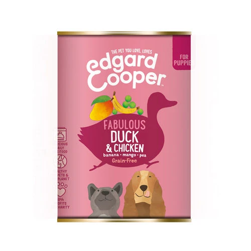 Edgard & Cooper Puppy Hundefutter - Dosen - Ente & Huhn 1 Edgard & Cooper Puppy Hundefutter - Dosen - Ente & Huhn
