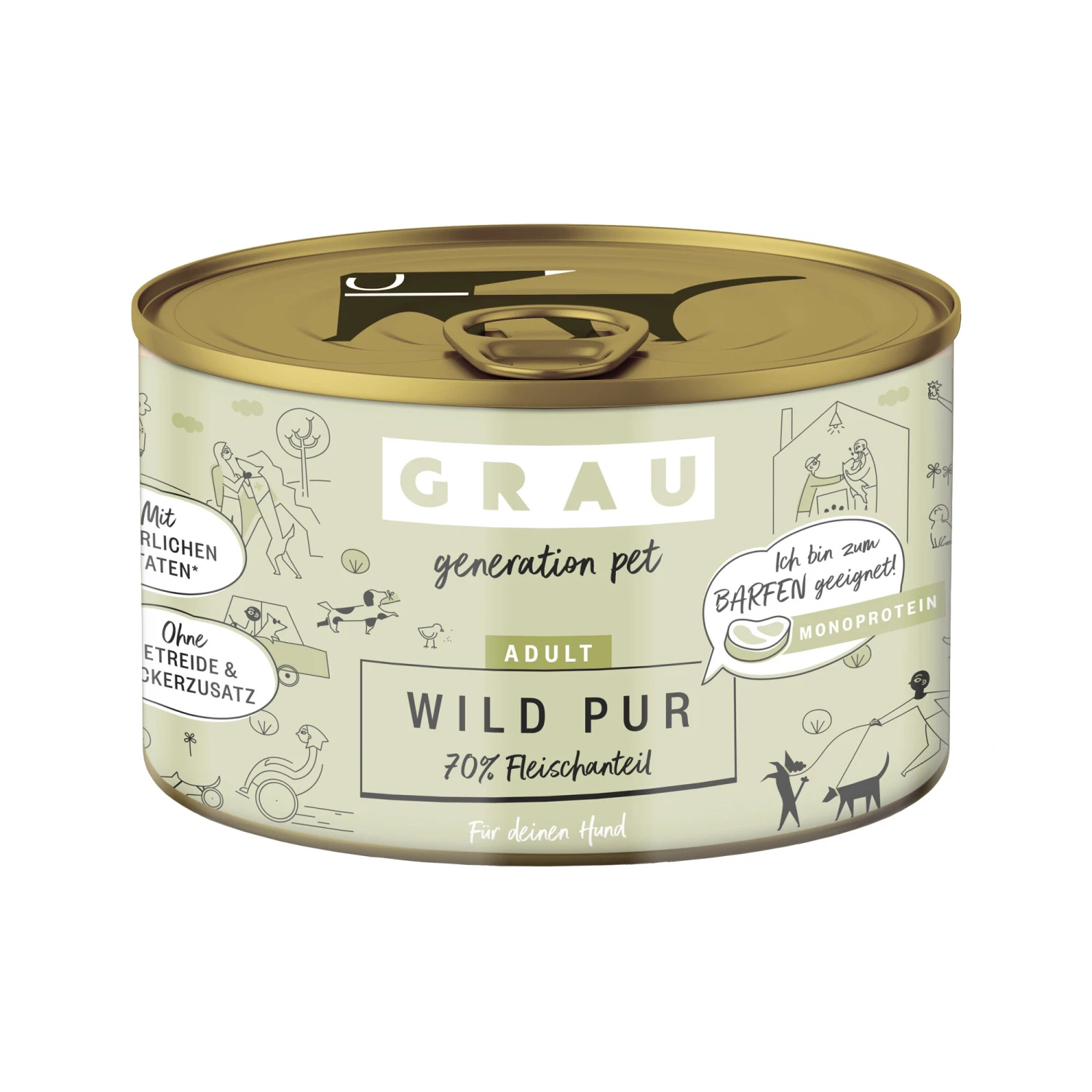 Grau Excellence Adult Pur Hundefutter - Wild - Dose