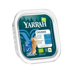 Yarrah Bio Chunks Katzenfutter - Schälchen - Huhn Und Fish Mit Spirulina